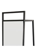 Livingandhome Modern Arched Metal Floor Mirror Black