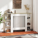 HOMCOM Vertical Slatted Heater Cover for Living Room, White