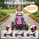 AIYAPLAY Kids Pedal Go Kart With Adjustable Seat, EVA Tyres, Pink