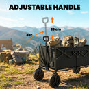 Outsunny 95L Foldable Festival Trolley on Wheels, Black