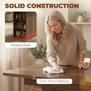 HOMCOM Extendable Dining Table for 4-6, Kitchen Table with Shelves, Walnut