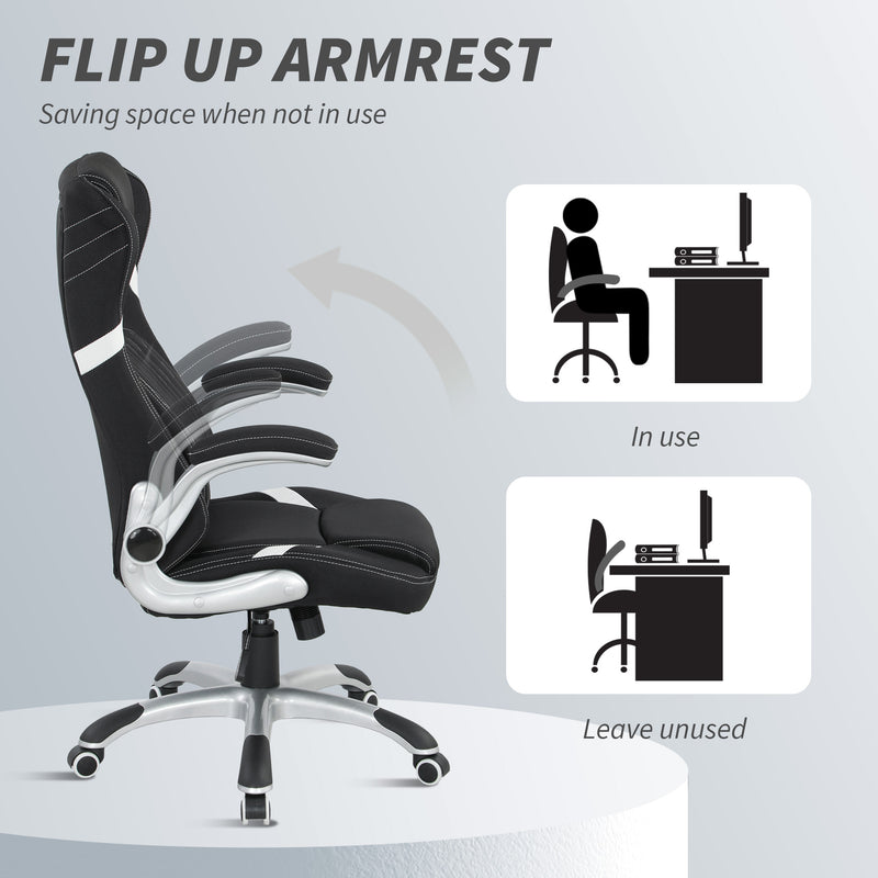 Vinsetto Fabric Office Desk Chair W/ Adjustable Height Tilt Function
