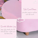 HOMCOM Kids Velvet-Like Chaise Lounge – Pink
