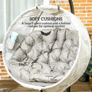 Outsunny Hanging Egg Chair Outdoor Indoor Swing Chair, Folding Basket