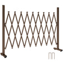 Outsunny Aluminium Alloy Movable Fence, Pet Safety Fence, Dark Brown