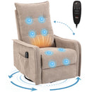 HOMCOM Massage Recliner Armchair, Swivel Rocking Recliner Chair, Brown