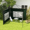 Outsunny Gazebo Side Panels for 3x3(m) or 3x6m Gazebo Canopy, 2 Pack, Green