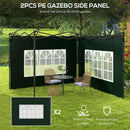 Outsunny Gazebo Side Panels for 3x3(m) or 3x6m Gazebo Canopy, 2 Pack, Green