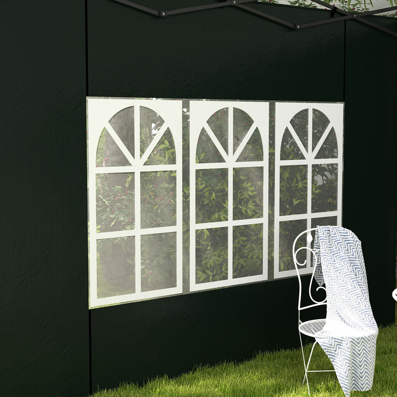 Outsunny Gazebo Side Panels for 3x3(m) or 3x6m Gazebo Canopy, 2 Pack, Green
