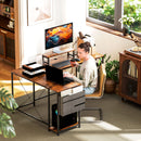 HOMCOM 168cm Reversible L Shaped Desk, 240cm Two Person Desk