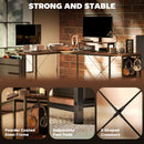 HOMCOM 168cm Reversible L Shaped Desk, 240cm Two Person Desk