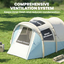 Outsunny Inflatable Camping Tent W/ Air Pump, 2-3 Person Blow Up Tent, Blue