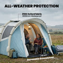 Outsunny Inflatable Camping Tent W/ Air Pump, 2-3 Person Blow Up Tent, Blue