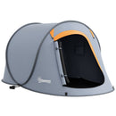 Outsunny Pop up Camping Tent for 2 Man, 2000mm Waterproof with Carry Bag