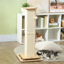 PawHut Cat Scratching Post 3 in 1 Cat Scratcher w/ Track Ball Toy