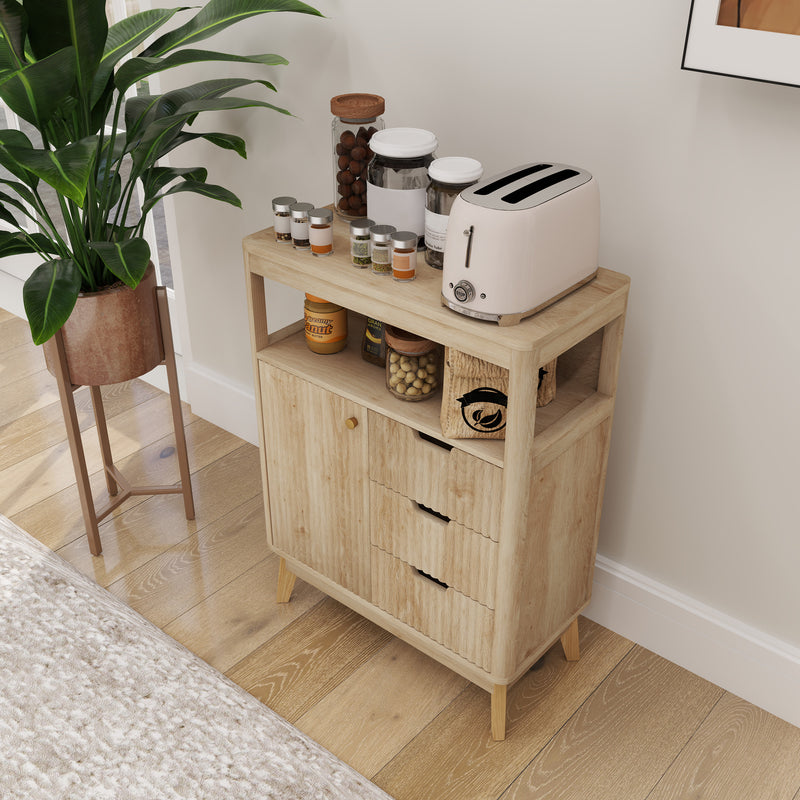 HOMCOM Modern Sideboard Storage Cabinet for Living Room Dining Room Bedroom