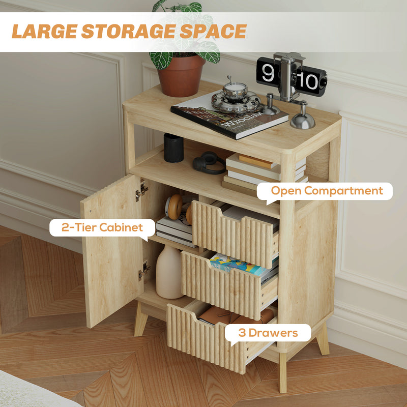 HOMCOM Modern Sideboard Storage Cabinet for Living Room Dining Room Bedroom