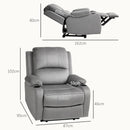 HOMCOM Recliner Armchair for Living Room, Recliner Chair with Cup Holder