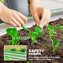 Outsunny Set of 2 Raised Garden Bed Galvanised Planter Box, Light Green