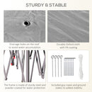 Outsunny Pop Up Gazebo Height Adjustable Canopy Tent w/ Carrying Bag, Dark Grey