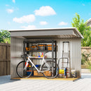Outsunny 8.5 x 6ft Galvanised Steel Garden Shed with Foundation Kit, Grey