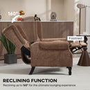 HOMCOM Manual Reclining Armchair Recliner with Footrest