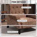 HOMCOM Manual Reclining Armchair Recliner with Footrest