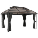Outsunny 4 X 3(m) Polycarbonate Gazebo For Lawn, Yard, Patio, Deck