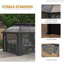 Outsunny 4 X 3(m) Polycarbonate Gazebo For Lawn, Yard, Patio, Deck
