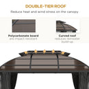 Outsunny 4 X 3(m) Polycarbonate Gazebo For Lawn, Yard, Patio, Deck