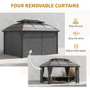 Outsunny 4 X 3(m) Polycarbonate Gazebo For Lawn, Yard, Patio, Deck