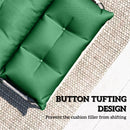 Outsunny Garden Lounge Chair Cushions Set of 2, 220gsm Fabric, Green