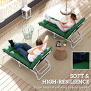Outsunny Garden Lounge Chair Cushions Set of 2, 220gsm Fabric, Green