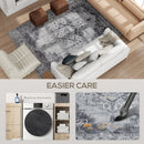 HOMCOM Flannel Non-Slip Washable Rug for Living Room,