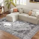 HOMCOM Flannel Non-Slip Washable Rug for Living Room,
