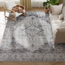 HOMCOM Flannel Non-Slip Washable Rug for Living Room,