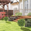 HOMCOM Set of 2 40cm Artificial Boxwood Topiary Ball Bush for Indoor Outdoor