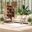 HOMCOM Set of 2 40cm Artificial Boxwood Topiary Ball Bush for Indoor Outdoor