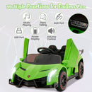 4WD Kids Ride On Sports Car Lamborghini with Taillights-Green