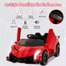 4WD Kids Ride On Sports Car Lamborghini with Taillights-Red