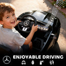 AIYAPLAY Kids Electric Car Licensed Mercedes AMG, 12V Ride On Car, Black