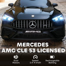 AIYAPLAY Kids Electric Car Licensed Mercedes AMG, 12V Ride On Car, Black