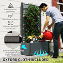 Outsunny Garden Planter Box With Trellis, Rattan Raised Bed