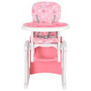 HOMCOM HDPE 3-in-1 Baby Booster High Chair Pink