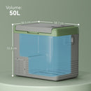 Outsunny Car Refrigerator 12V Portable Freezer For Camping, Light Green