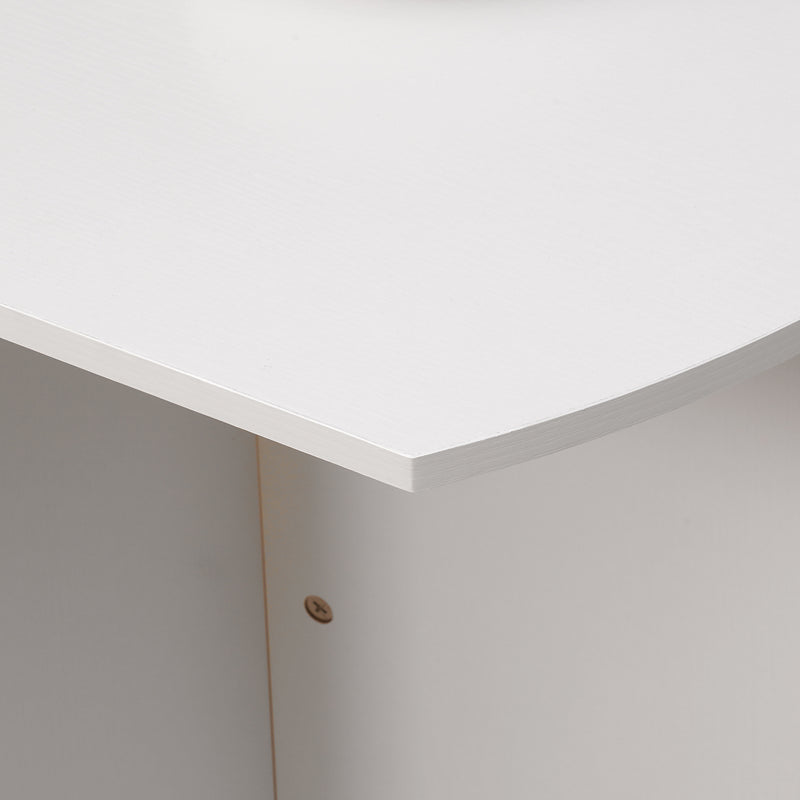 HOMCOM Foldable Dining Table Compact Drop Leaf Table for Kitchen White