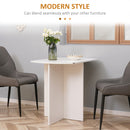 HOMCOM Foldable Dining Table Compact Drop Leaf Table for Kitchen White