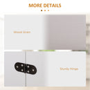 HOMCOM Foldable Dining Table Compact Drop Leaf Table for Kitchen White