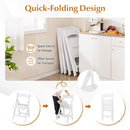 4 Pack All-Weather Folding Dining Chair Set with Padded Seat and Back -White