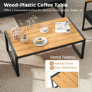 4 Pieces Patio Furniture Set  with Thick Cushions for Backyard-Black